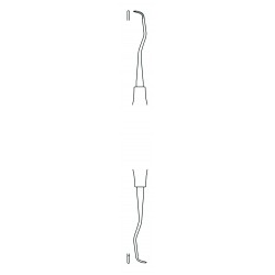 Gracey Curettes Slight Contra-Angle For Anterior Incisors And Canines, Fig. 1/2, 8 mm Hollow Handle