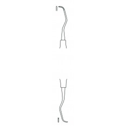 Gracey Curettes Medium Contra-Angle For Anteriors And Premolars, Fig. 3/4H, 8 mm Hollow Handle