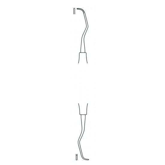 Gracey Curettes Medium Contra-Angle For Anteriors And Premolars, Fig. 3/4H, 8 mm Hollow Handle